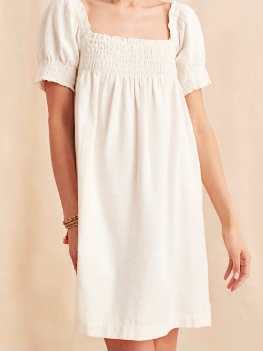 Faherty Ramona White Mini Dress